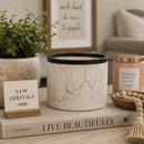 Concrete Gray & Beige Marble Flower Pot | 6" x 6" x 4.75" | Color Crete Creations