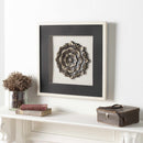 Tanza Black Textured Floral Wall Art - Clearance