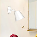 DecorBites™ Tapered LED Bathroom Wall Sconce - Minimalist Metal Design - 1 Head - White/Chrome