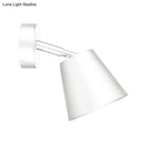 DecorBites™ Tapered LED Bathroom Wall Sconce - Minimalist Metal Design - 1 Head - White/Chrome