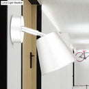 DecorBites™ Tapered LED Bathroom Wall Sconce - Minimalist Metal Design - 1 Head - White/Chrome