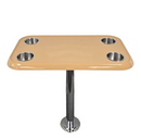 RV Side Tables | RV End Tables - Table Set - 6" Flush Mount Floor Plate / Anti Wobble, Cocktail Design (6 colors)