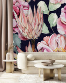 Voguish Large Pink Flowers Wallpaper Vogue