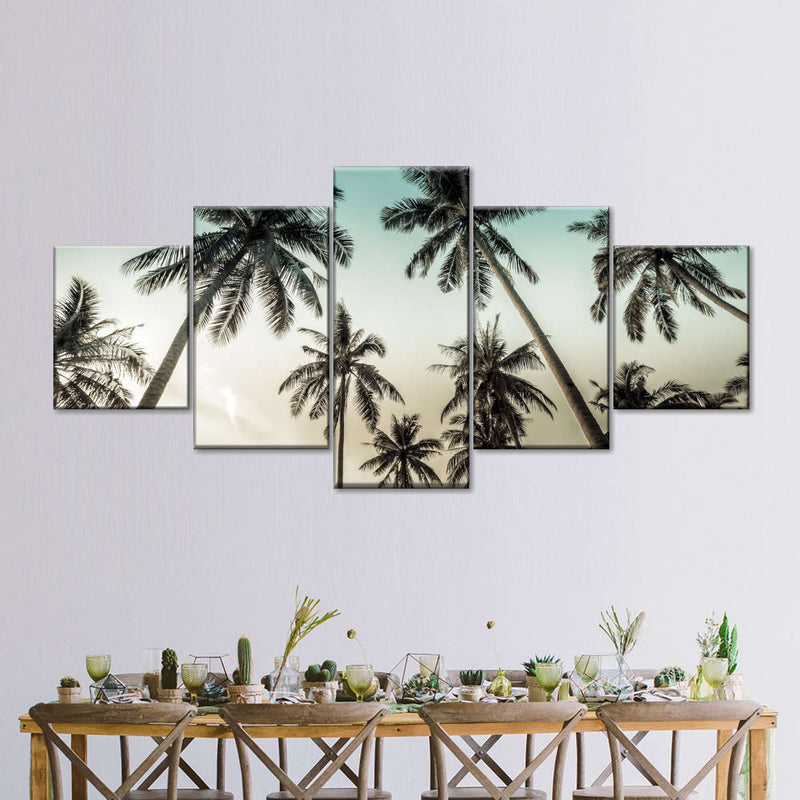 Dawning Above Palm Trees Wall Art