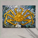 King Crab Mosaic Décor Canvas Wall Art