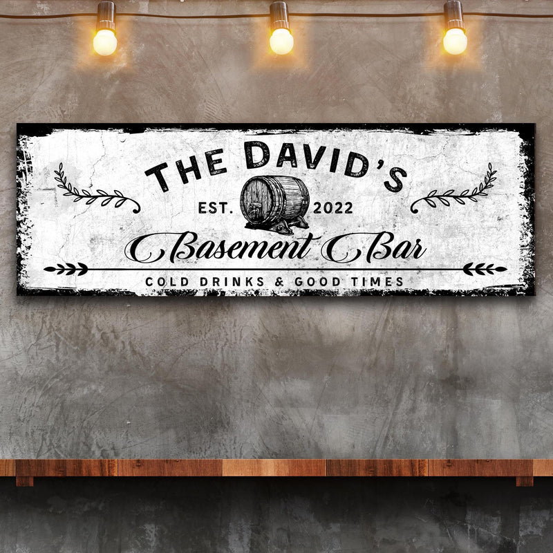 Basement Bar Barrel Sign