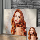 Classic Watercolor Portrait Sign