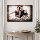 Family Portrait On Wood Sign