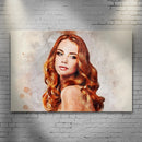 Classic Watercolor Portrait Sign