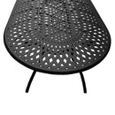 Outdoor Aluminum 9pc Large Oval Patio Dining Set Eight Chairs