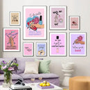 Teal and gold beauty salon wall art set – salon wall decor