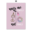 Teal and gold beauty salon wall art set – salon wall decor