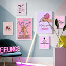 Teal and gold beauty salon wall art set – salon wall decor