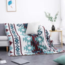 Teal butterfly carp pattern sofa blanket living room throw
