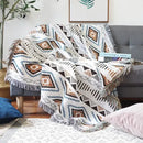 Teal butterfly carp pattern sofa blanket living room throw