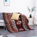 Teal butterfly carp pattern sofa blanket living room throw