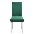 Teal & gray geometric stretch chair cover dining room slipcover
