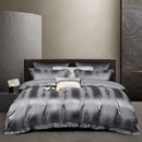 Teal & silver geometric 1000tc egyptian cotton bedding set bedroom