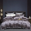 Teal & silver geometric 1000tc egyptian cotton bedding set bedroom
