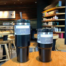 Teal & silver glitter coffee cup thermos kitchen insulated mug