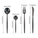 4-Piece Gold Stainless Steel Dinnerware Set – Knife, Fork, Spoon, Teaspoon