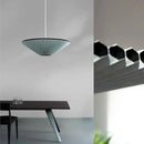 Teal & white decorbites deformed fabric umbrella dining room pendant