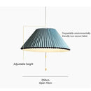Teal & white decorbites deformed fabric umbrella dining room pendant