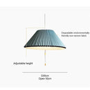 Teal & white decorbites deformed fabric umbrella dining room pendant
