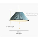 Teal & white decorbites deformed fabric umbrella dining room pendant