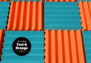 Easy Mount Acoustic Foam Kit - 12x12x2" Acoustic Foam Panels With Adhesive - Wedge Style - 4 Pack