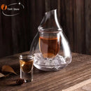 Teardrop glass wine pot for dining room and bar