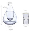 Teardrop glass wine pot for dining room and bar