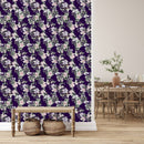 Dark Blue Wallpaper with Roses