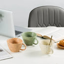 Terracotta speckled creative ceramic espresso cup set dining room