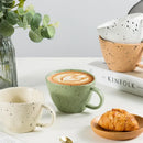 Terracotta speckled creative ceramic espresso cup set dining room