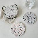 Terrazzo decorbites diatomite coasters set of 4 dining room mug mats