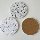 Terrazzo decorbites diatomite coasters set of 4 dining room mug mats
