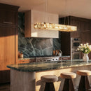 Teva Rectangular Alabaster Chandelier