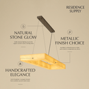 Teva Rectangular Alabaster Chandelier