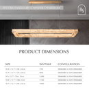 Teva Rectangular Alabaster Chandelier