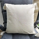 DecorBites™ Beige Tassels Cushion Cover, Handmade Square Home Decoration for Living Room