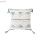 DecorBites™ Blue Geometric Double Cushion Cover for Home & Car Decor