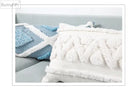 DecorBites™ Blue Geometric Double Cushion Cover for Home & Car Decor