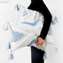 DecorBites™ Blue Geometric Double Cushion Cover for Home & Car Decor