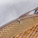 Textured brown woven cooling cervical pillow bedroom sleep health