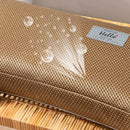 Textured brown woven cooling cervical pillow bedroom sleep health