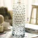 Textured bubble glass hydroponics plant pots for living room table