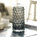 Textured bubble glass hydroponics plant pots for living room table
