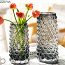 Textured bubble glass hydroponics plant pots for living room table