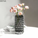 Textured bubble glass hydroponics plant pots for living room table